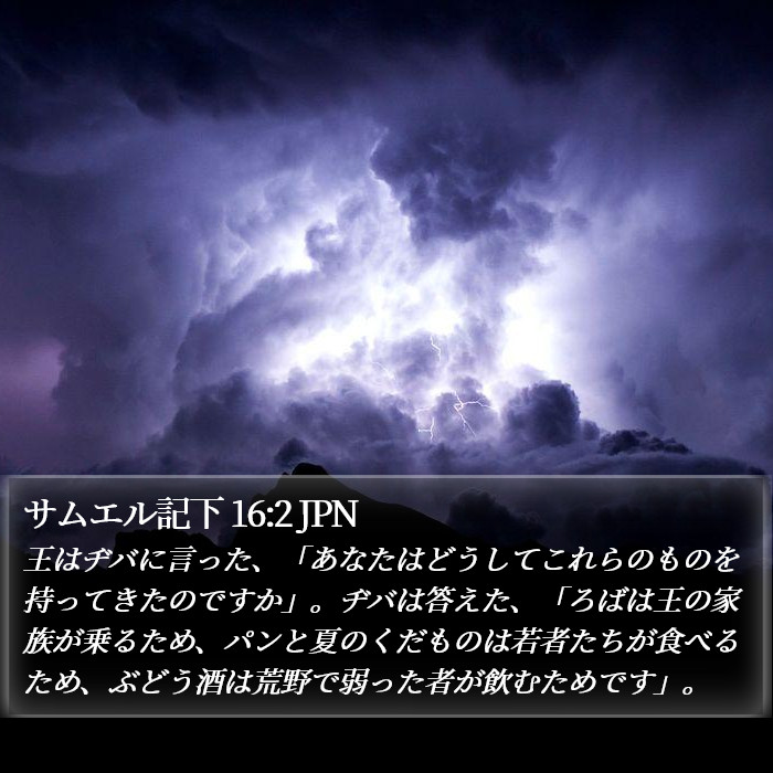 サムエル記下 16:2 JPN Bible Study