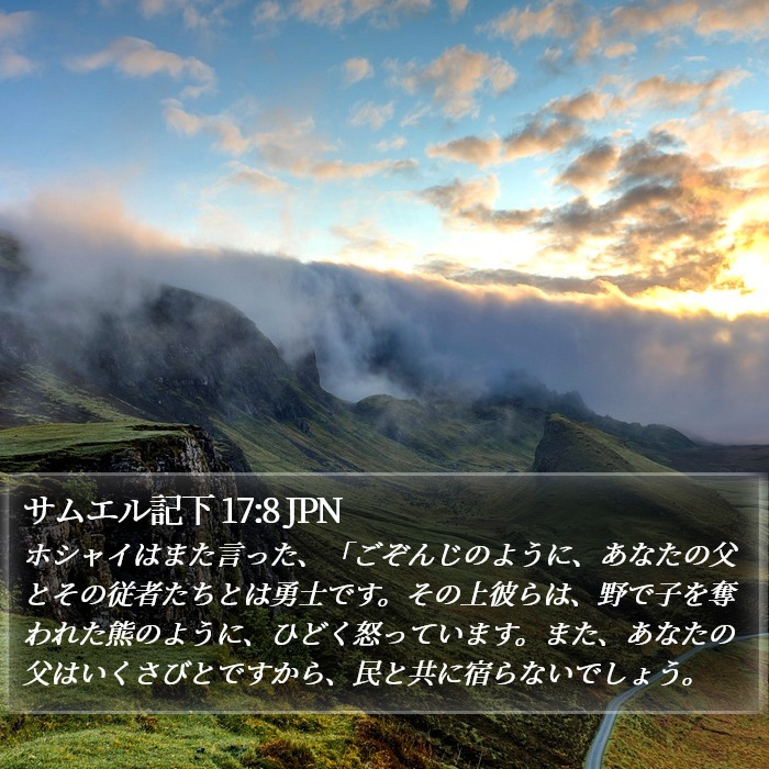 サムエル記下 17:8 JPN Bible Study