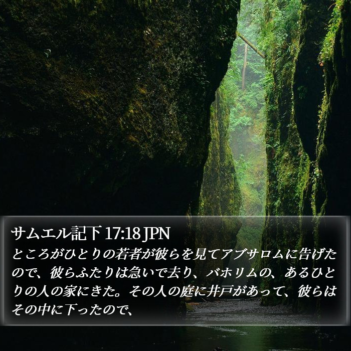サムエル記下 17:18 JPN Bible Study