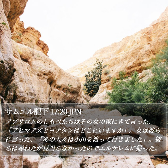サムエル記下 17:20 JPN Bible Study