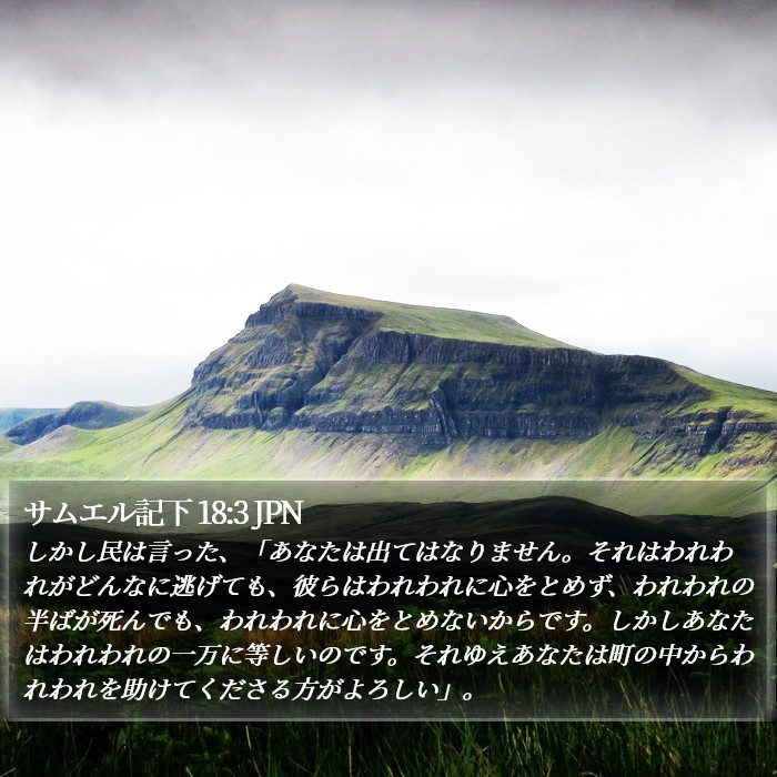 サムエル記下 18:3 JPN Bible Study