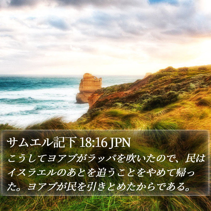 サムエル記下 18:16 JPN Bible Study
