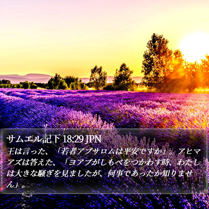 サムエル記下 18:29 JPN Bible Study