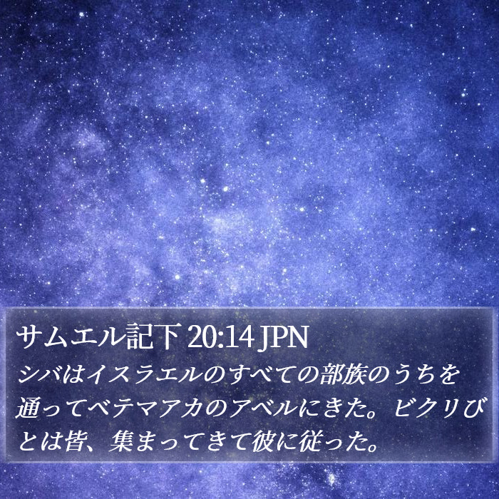 サムエル記下 20:14 JPN Bible Study