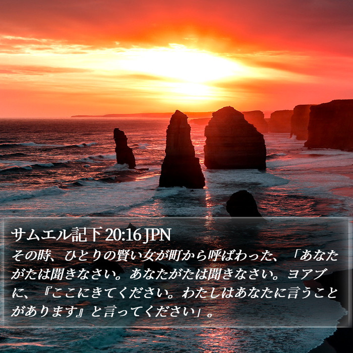 サムエル記下 20:16 JPN Bible Study