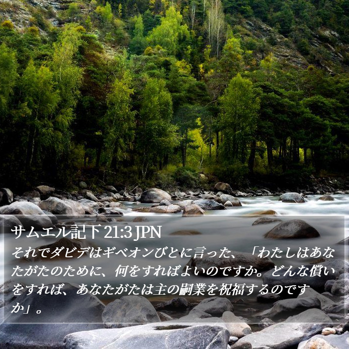 サムエル記下 21:3 JPN Bible Study