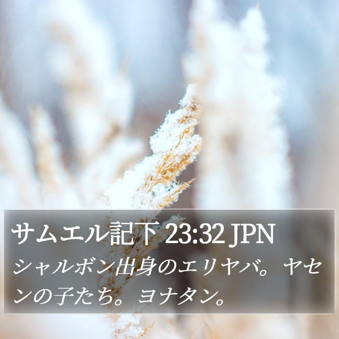 サムエル記下 23:32 JPN Bible Study