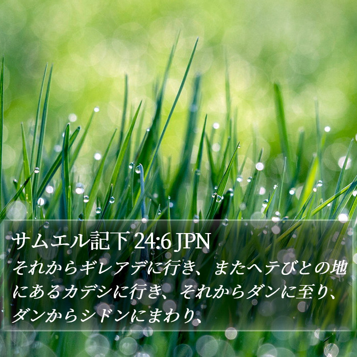 サムエル記下 24:6 JPN Bible Study