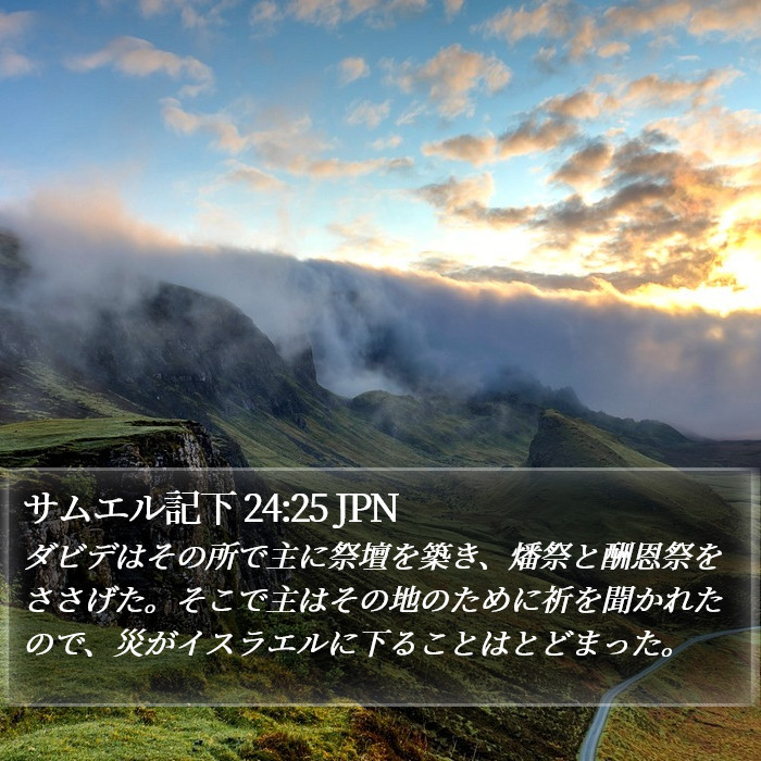 サムエル記下 24:25 JPN Bible Study