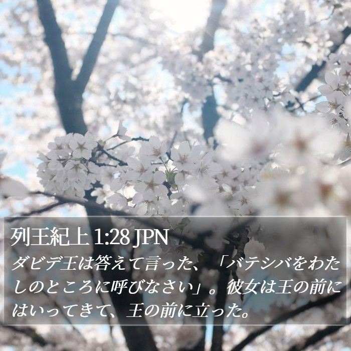 列王紀上 1:28 JPN Bible Study