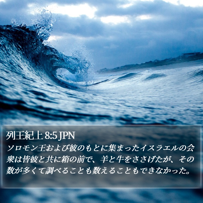 列王紀上 8:5 JPN Bible Study