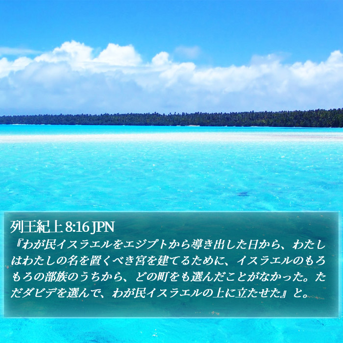 列王紀上 8:16 JPN Bible Study