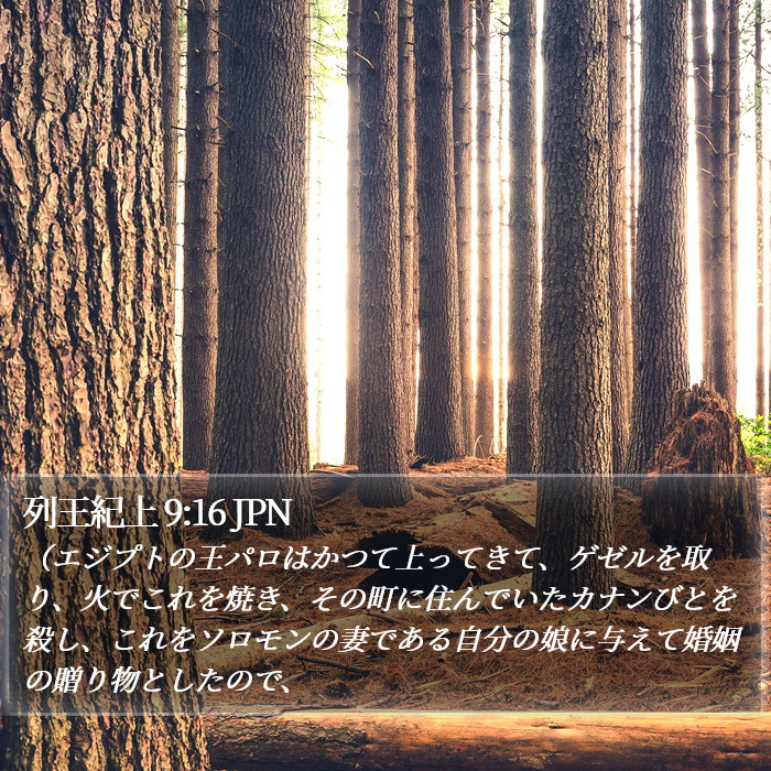 列王紀上 9:16 JPN Bible Study
