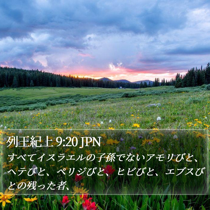 列王紀上 9:20 JPN Bible Study