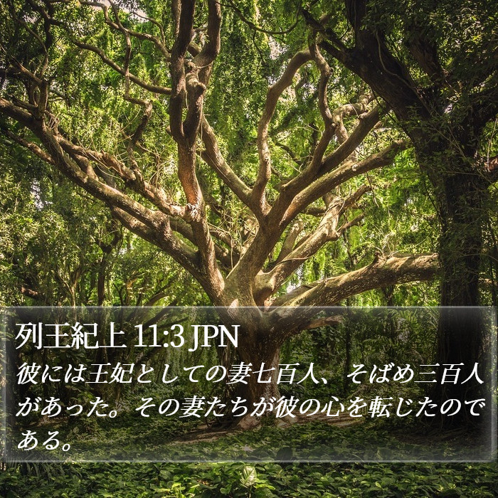 列王紀上 11:3 JPN Bible Study