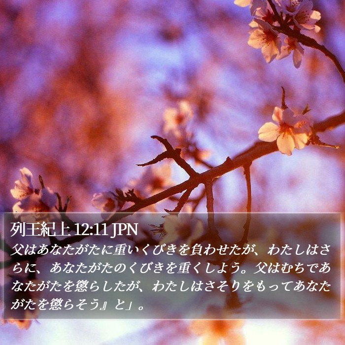 列王紀上 12:11 JPN Bible Study