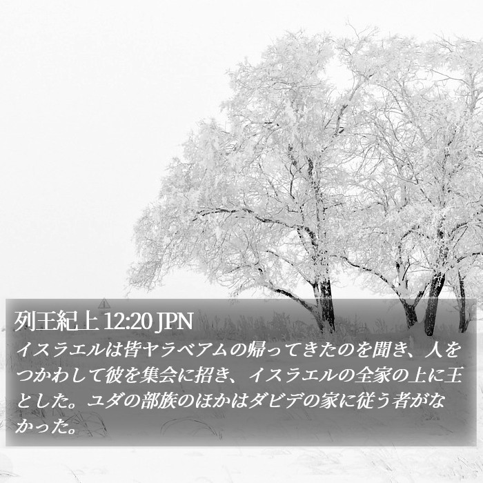 列王紀上 12:20 JPN Bible Study