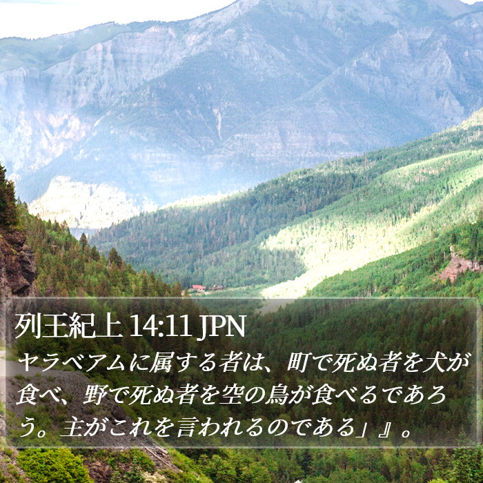 列王紀上 14:11 JPN Bible Study