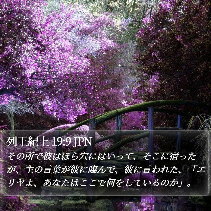 列王紀上 19:9 JPN Bible Study