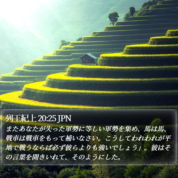 列王紀上 20:25 JPN Bible Study