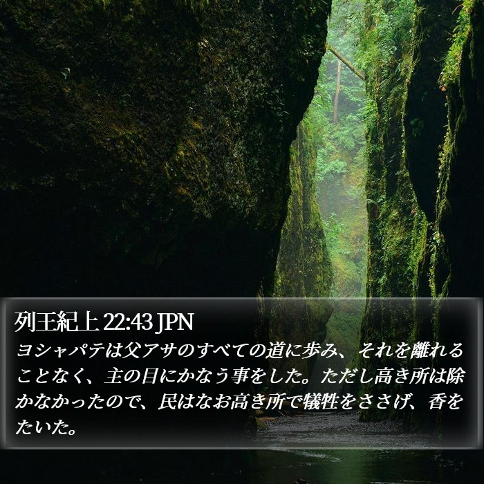 列王紀上 22:43 JPN Bible Study