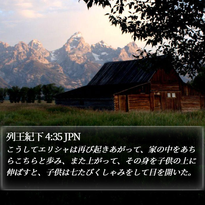 列王紀下 4:35 JPN Bible Study