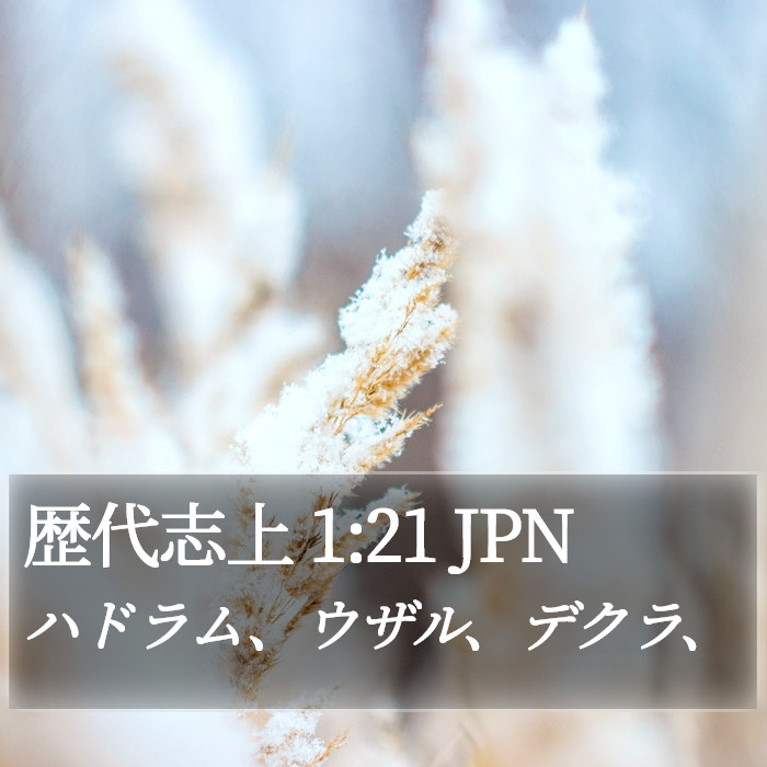 歴代志上 1:21 JPN Bible Study