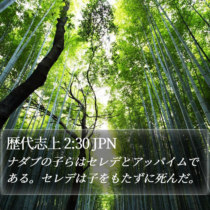 歴代志上 2:30 JPN Bible Study