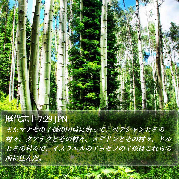 歴代志上 7:29 JPN Bible Study