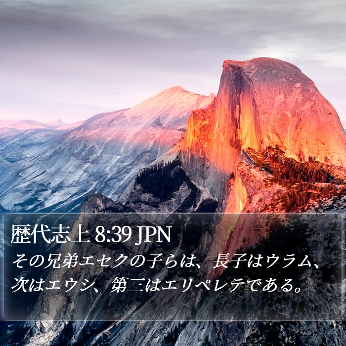 歴代志上 8:39 JPN Bible Study