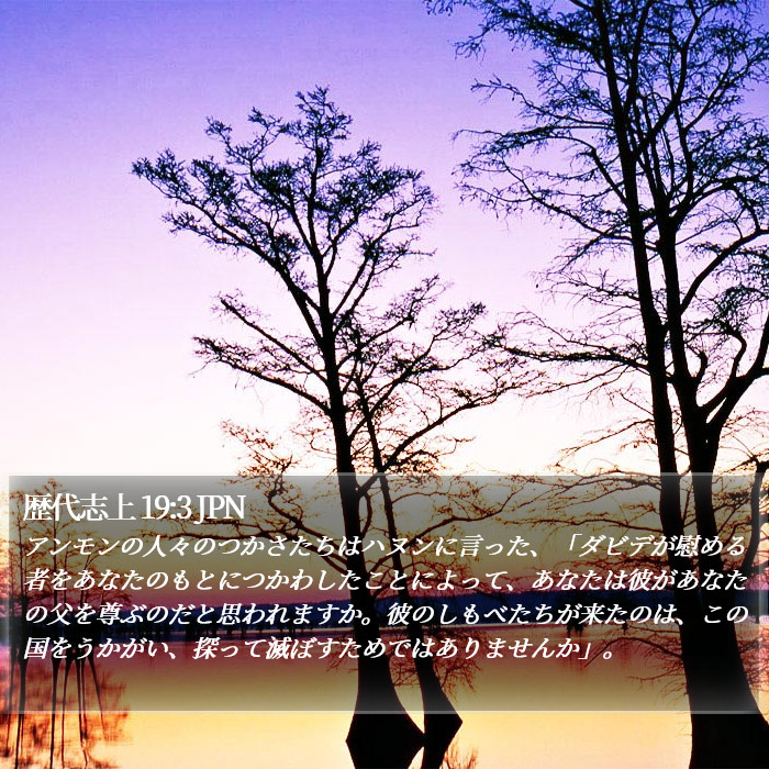 歴代志上 19:3 JPN Bible Study