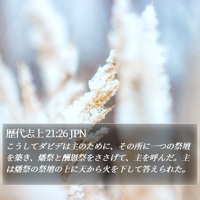 歴代志上 21:26 JPN Bible Study