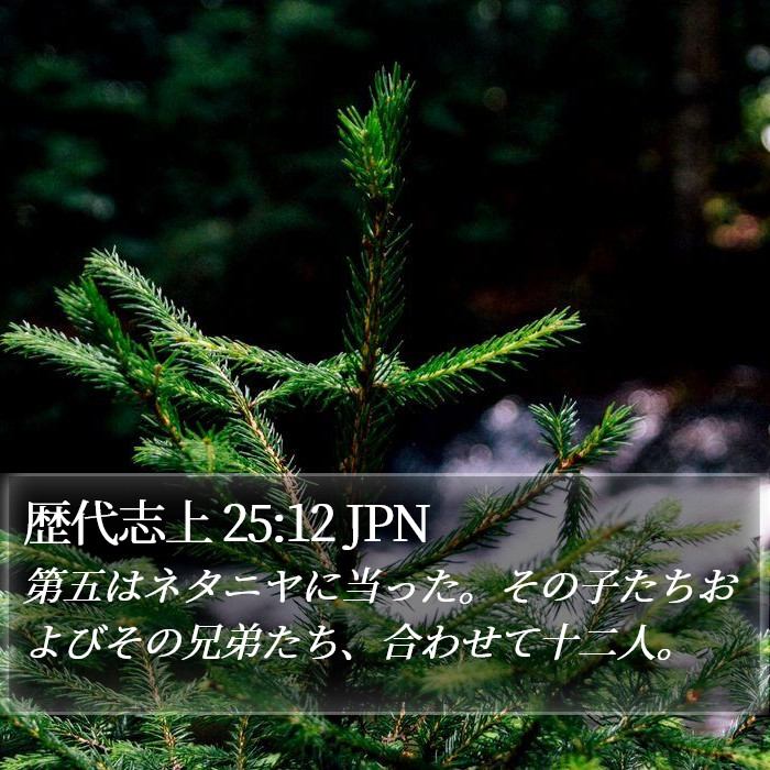 歴代志上 25:12 JPN Bible Study