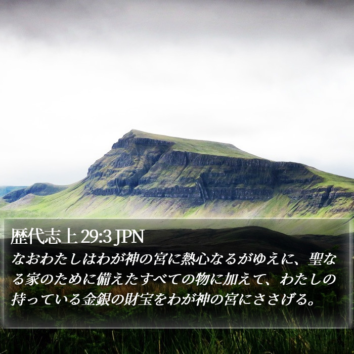 歴代志上 29:3 JPN Bible Study
