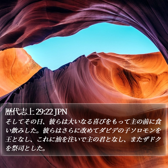 歴代志上 29:22 JPN Bible Study