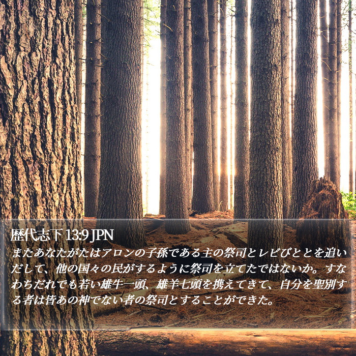 歴代志下 13:9 JPN Bible Study