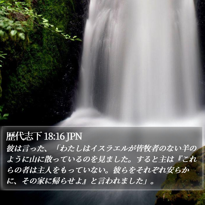 歴代志下 18:16 JPN Bible Study