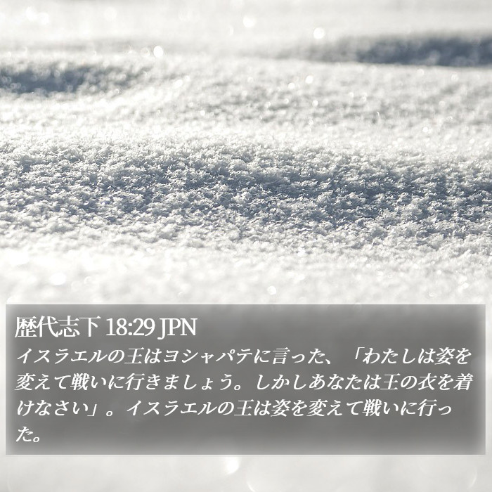 歴代志下 18:29 JPN Bible Study