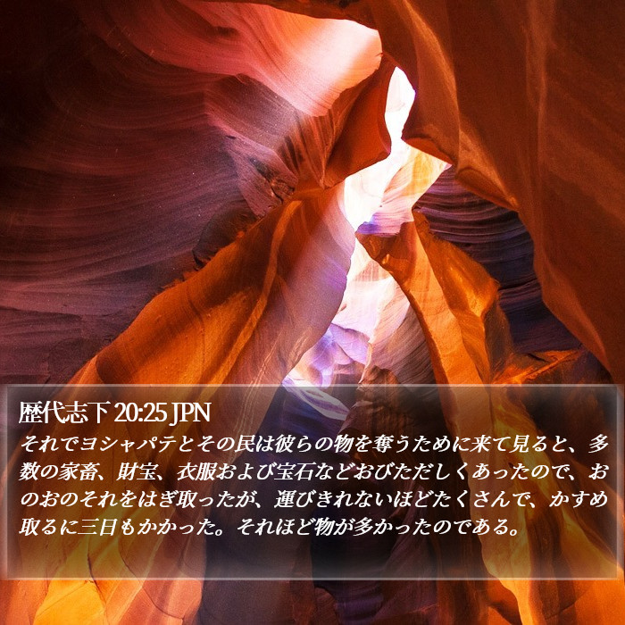 歴代志下 20:25 JPN Bible Study