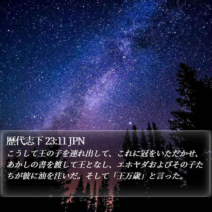 歴代志下 23:11 JPN Bible Study