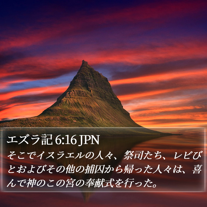 エズラ記 6:16 JPN Bible Study