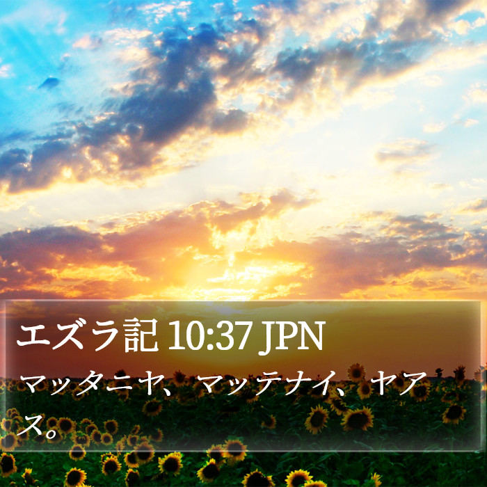 エズラ記 10:37 JPN Bible Study