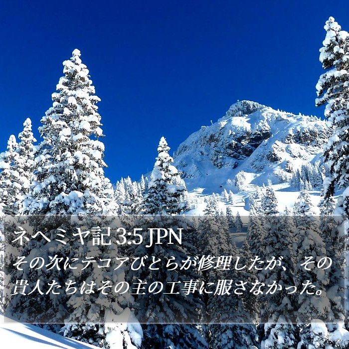 ネヘミヤ記 3:5 JPN Bible Study