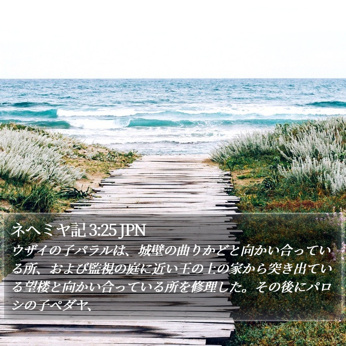 ネヘミヤ記 3:25 JPN Bible Study