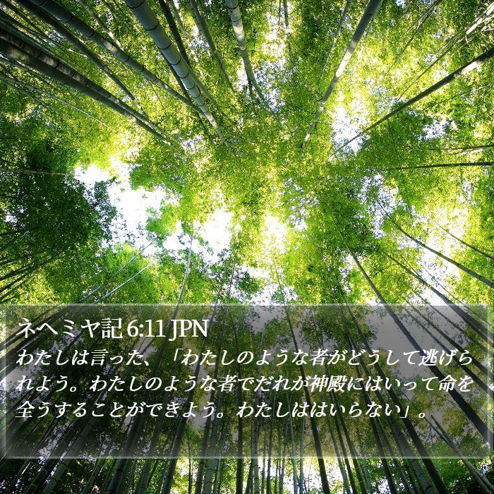 ネヘミヤ記 6:11 JPN Bible Study