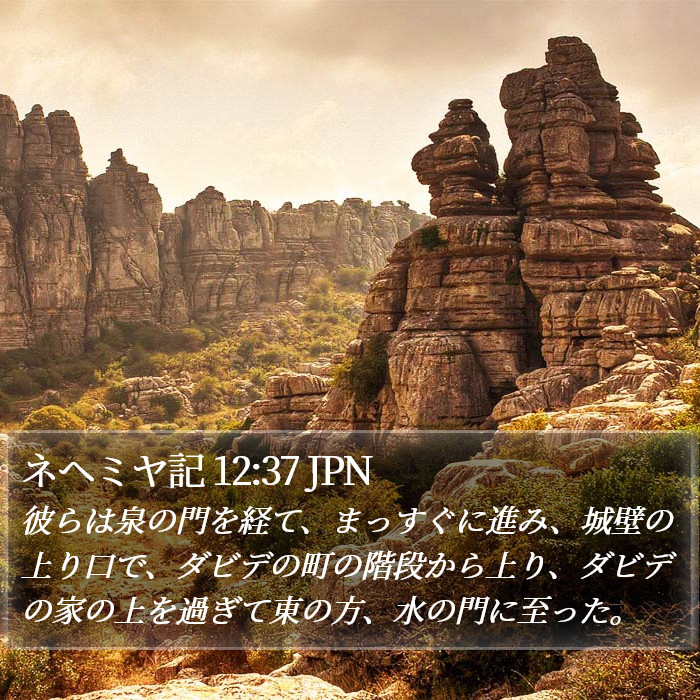 ネヘミヤ記 12:37 JPN Bible Study