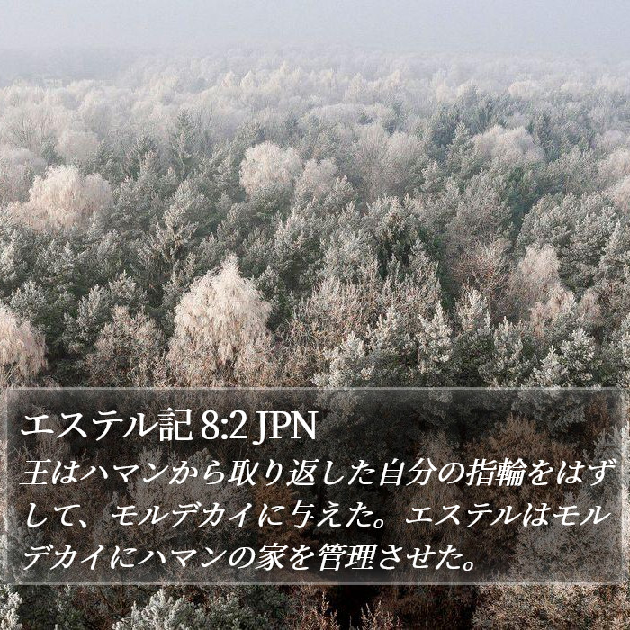 エステル記 8:2 JPN Bible Study