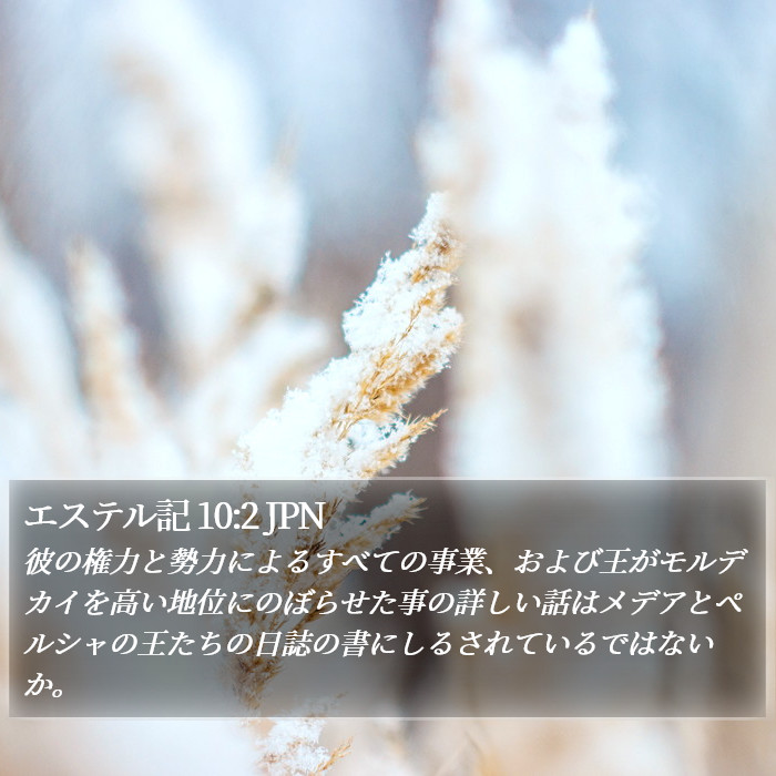 エステル記 10:2 JPN Bible Study