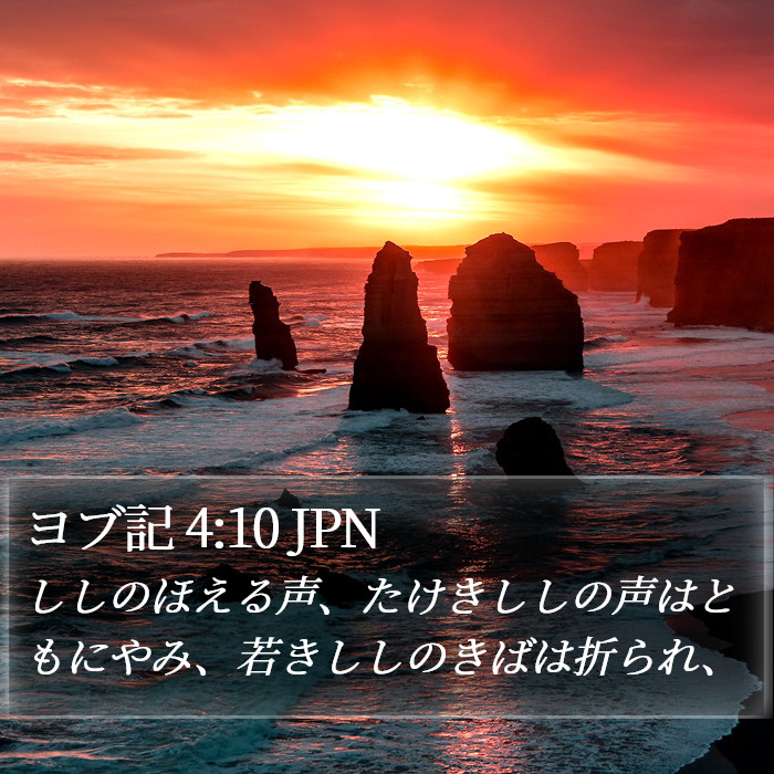 ヨブ記 4:10 JPN Bible Study