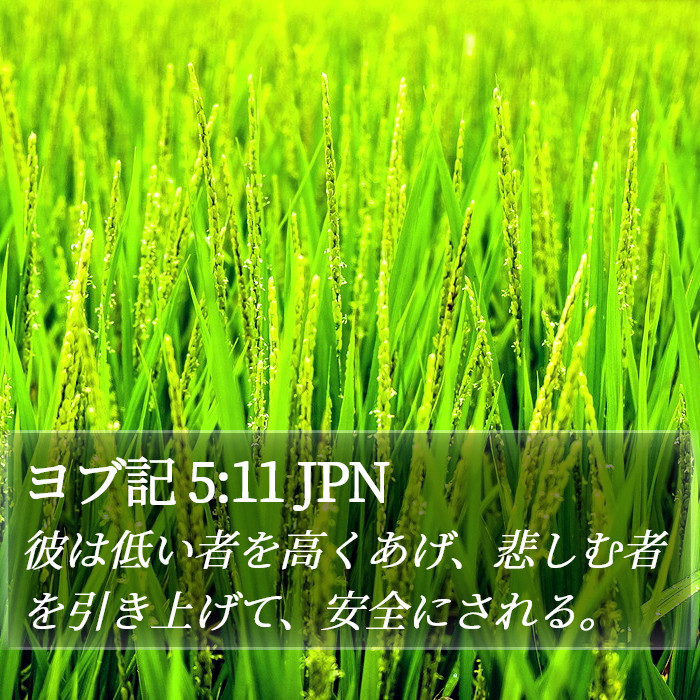 ヨブ記 5:11 JPN Bible Study